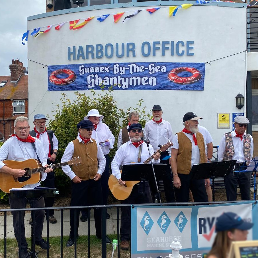 Outside the Harbour Office 